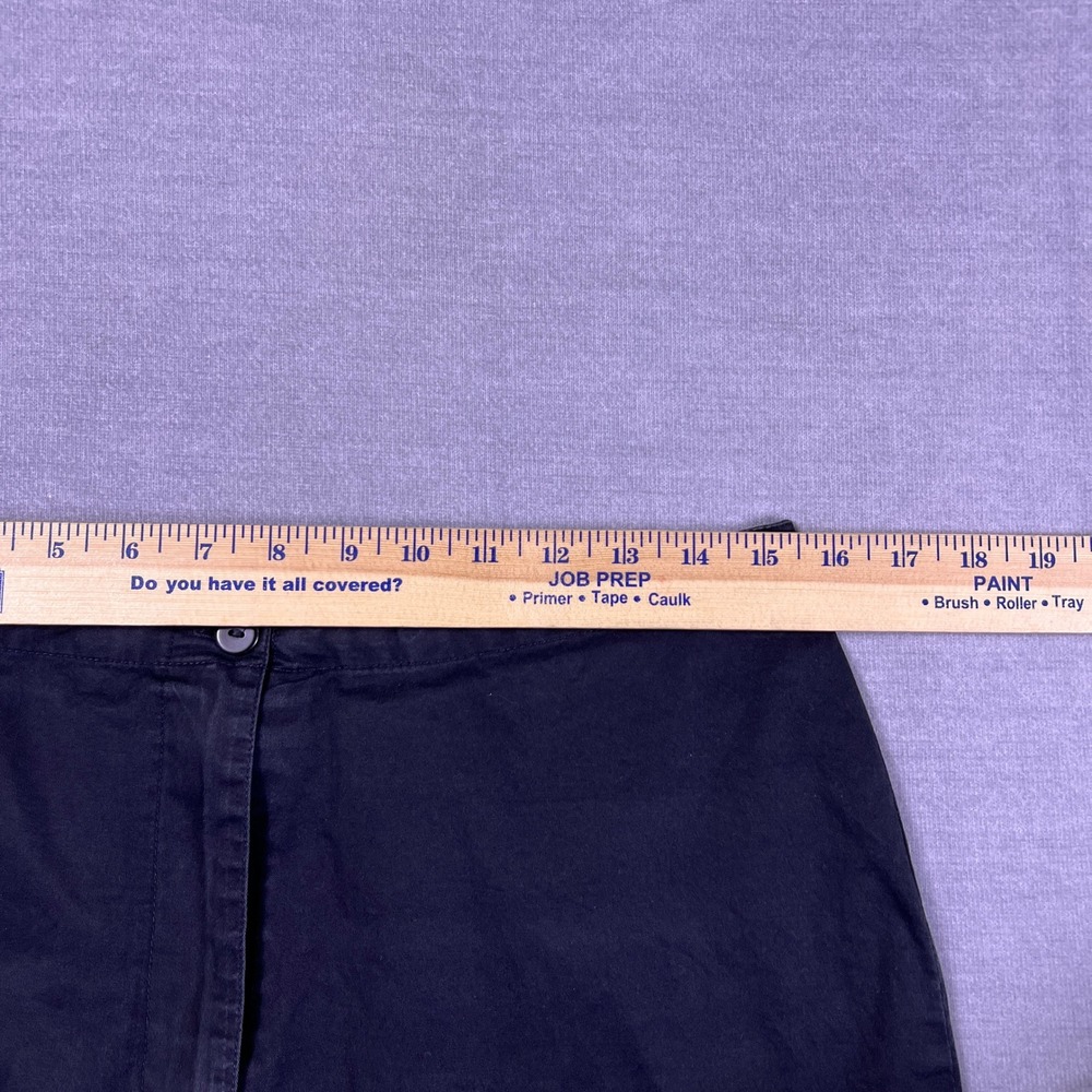 Erika & Co. Straight Leg Stretch Mid Rise Crop Pants Wmn 12 Black Cotton Spandex - Picture 7 of 10
